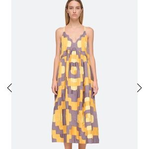 NWT Sea NY Cari Dress in Orange Geometric Print
